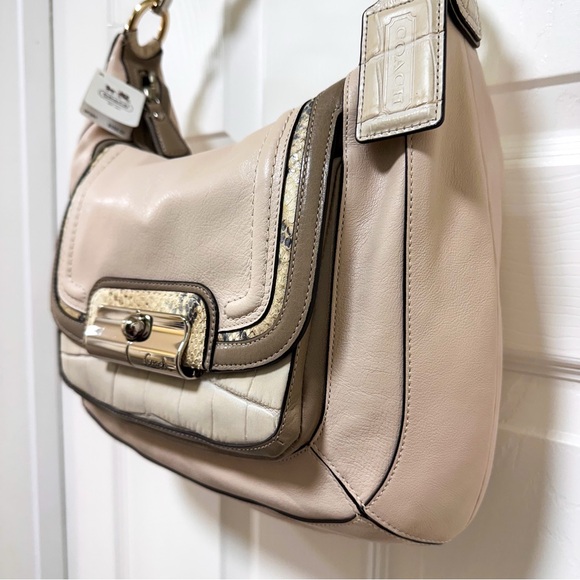 Coach Kristin Spectator Hobo Ivory Multi NWT - Picture 4 of 15